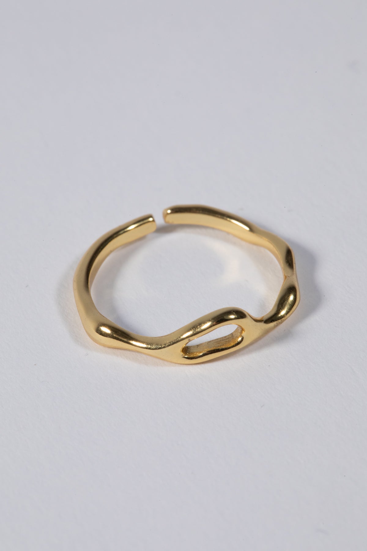 KATEY HEART BAND OPEN RING